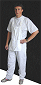 Bib and Braces - White Cotton drill.