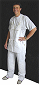 Prodec Bib and Braces - White Cotton Drill.