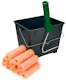 Pink Polyester Mini Paint Roller Square Kettle / Scuttle Kit