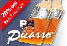 Proform Picasso Oval Flat Paint Brush US Handle