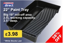 Polypropylene Paint Tray - 22 inch wide