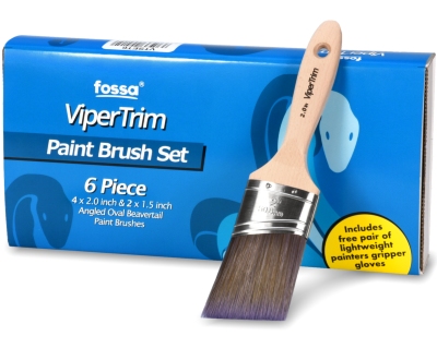 Fossa ViperTrim 6pc Angled Oval Beavertail Paint Brush Set Fossa ViperTrim 6pc Angled Oval Beavertail Paint Brush Set