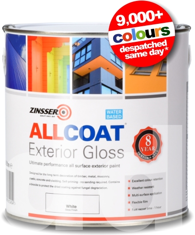Zinsser Allcoat Exterior Gloss - ALL Surface Paint Zinsser Allcoat Exterior Gloss - ALL Surface Paint