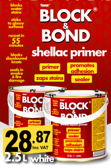 Fossa Extended Wet Edge BLOCK and BOND - Primer, sealer, zaps stains.