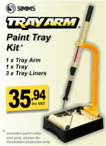Simms Paint Tray Arm Kit (1xTray 3xLiners 1xArm)