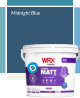 WRX Scrubbable Matt Midnight Blue Mould Resistant Emulsion Paint 