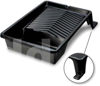 11 inch Black Plastic Paint Tray with Feet 11 inch Black Plastic Paint Tray with Feet