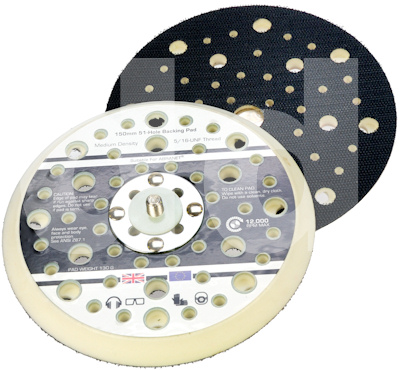 FP 150mm Replacement Abranet Backing Pad Firm (Grey/Black) FP 150mm Replacement Abranet Backing Pad Firm (Grey/Black)