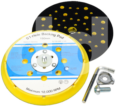 FP 150mm Replacement Disc Sander Backing Pad Medium (Yellow/Blue) FP 150mm Replacement Disc Sander Backing Pad Medium (Yellow/Blue)