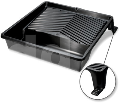 15 inch Black Plastic Paint Tray with Feet 15 inch Black Plastic Paint Tray with Feet