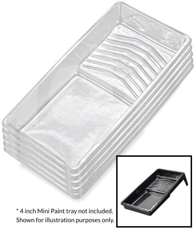 5pk 4in Paint Tray Liners - for Mini Rollers