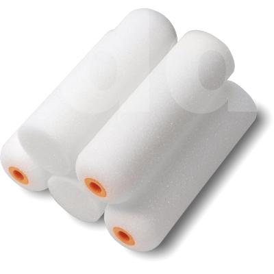 4 inch Gloss Roller Sleeves Foam x 5 Pack