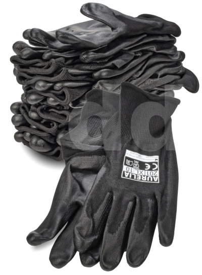 Aurelia 201 Black Polyester Glove XL 10