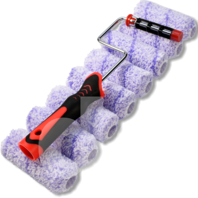 Fossa 9pc Velsoft Mini Cage Paint Roller Set - Long Pile