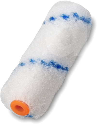 Fossa Nylon Blue Stripe Solvent Resistant Mini Paint Roller - Med Pile
