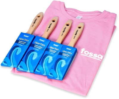 Fossa ViperTrim 4pc Angled Beavertail Paint Brush Set + free Ladies T-Shirt Fossa ViperTrim 4pc Angled Beavertail Paint Brush Set + free Ladies T-Shirt