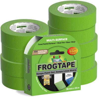 10 rolls x 36mm FrogTape Green Multi-Surface Masking Tape