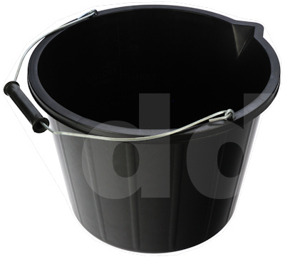 3 Gallon Black Plastic Bucket 3 Gallon Black Plastic Bucket