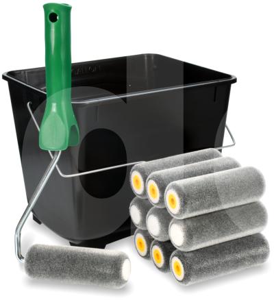 Mini Paint Roller Scuttle Kit - Silver Steel Mini Paint Roller Scuttle Kit - Silver Steel