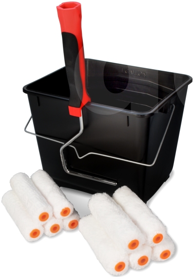 Mini Paint Roller Scuttle Kit - Fossa Microsilk Microfibre Mini Paint Roller Scuttle Kit - Fossa Microsilk Microfibre