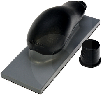 Hand Sanding Block With Dust Extraction – 2.8x16.5 Inch Plastic Grinding Block, Works With Vacuum For Dust-Free Sanding