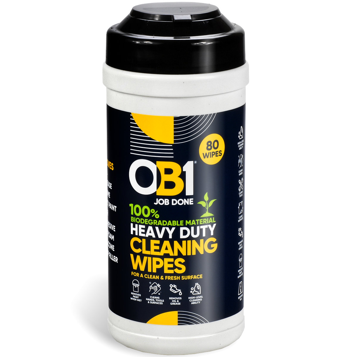 OB1 Biodegradeable Heavy Duty Cleaning Wipes