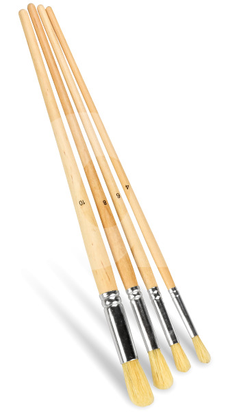 ProDec 4 Piece Round Fitch Brush Set RFSET