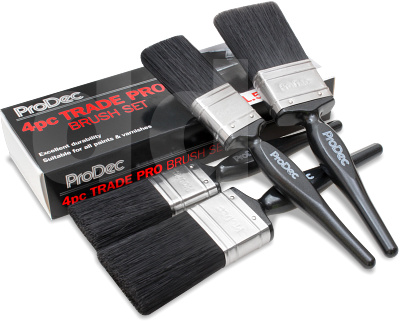 Prodec Trade Pro 4pc Paint Brush Set