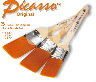 Proform Picasso 3 Piece PIC1 Angled Paint Brush Set (1x1.5 1x2 1x2.5) Proform Picasso 3 Piece PIC1 Angled Paint Brush Set (1x1.5 1x2 1x2.5)