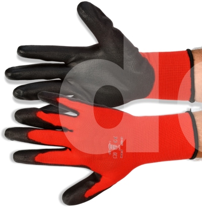 PU Grip Painters Gloves (Red)