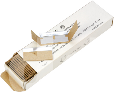 Razor blades - aluminium backed (Bulk 100pcs)