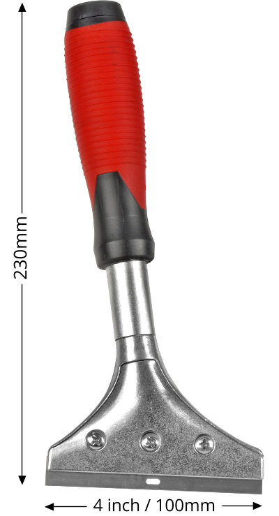 Heavy Duty 4 inch Rubber Grip Wall Scraper