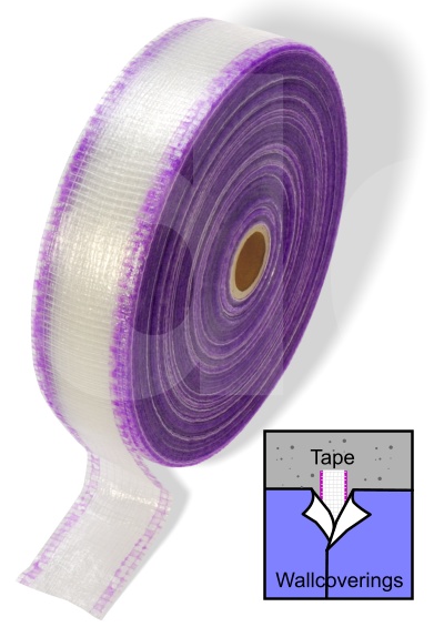 SP Wallcovering Protective Cutting Tape (Purple/White) 150m