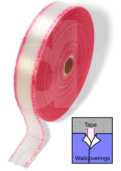SP Wallcovering Protective Cutting Tape (Red/White) 150m
