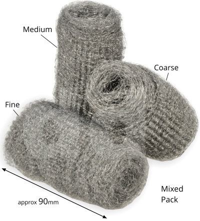 60g 3pk Steel Wool Pads Mixed