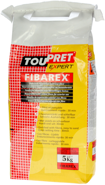 Toupret Fibarex - Multi-purpose exterior filler. Toupret Fibarex - Multi-purpose exterior filler.