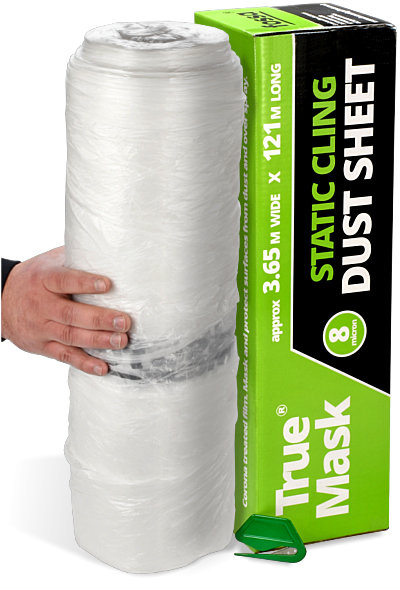 Polyethylene Dust Sheet Roll 12ft x 121meter Fossa Static Cling HDPE