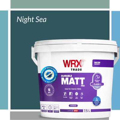 WRX Scrubbable Matt Night Sea - Mould Resistant Emulsion Paint 