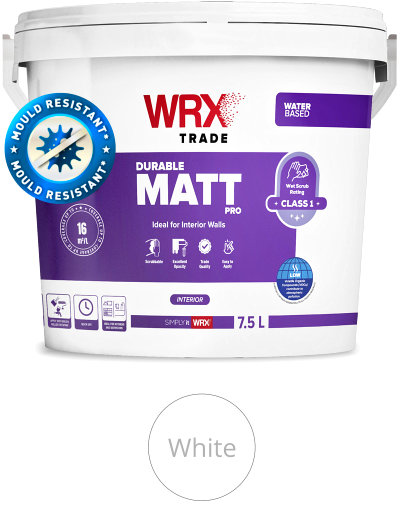 WRX Pro Scrubbable Matt Mould Resistant Trade Paint 