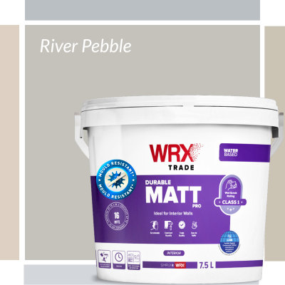 WRX Scrubbable Matt River Pebble Mould Resistant Emulsion Paint