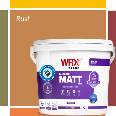 WRX Scrubbable Matt Rust - Mould Resistant Emulsion Paint