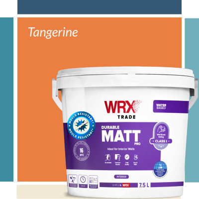WRX Scrubbable Matt Tangerine - Mould Resistant Emulsion Paint