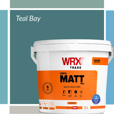 WRX Vinyl Matt Pro Teal Bay Colour Emulsion Paint
