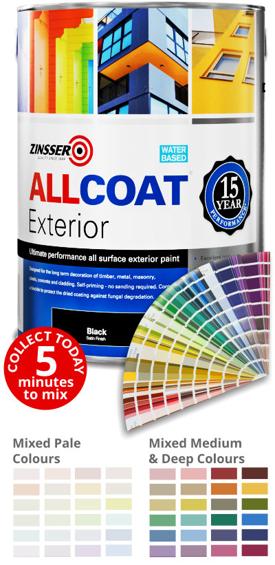 Zinsser Allcoat Exterior Satin - ALL Surface Paint