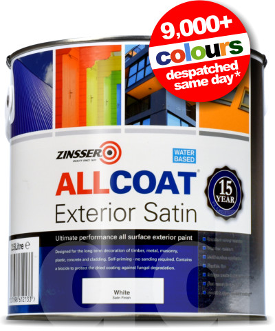 Zinsser Allcoat Exterior Satin - ALL Surface Paint