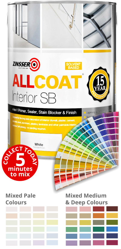 Zinsser Allcoat Matt Interior SB - Multi-Surface Primer & Finish (Solvent Based)