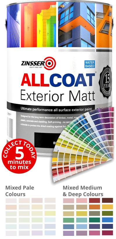 Zinsser Allcoat Exterior Matt - ALL Surface Paint