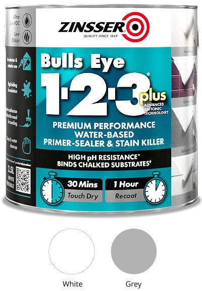 Zinsser Bulls Eye 123 Plus - Primer Sealer and Stain Killer